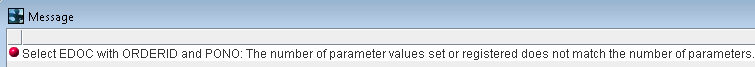 EXTOL Business Integrator 2 EBI SQL Select Statement Error Number Parameters Does Not Match